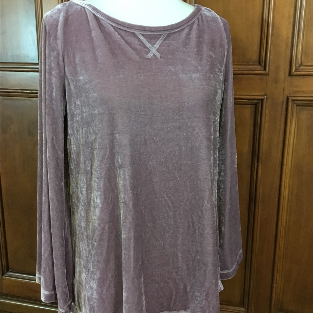 Soft Surroundings Womens Velour Shimmer Sweatshirt